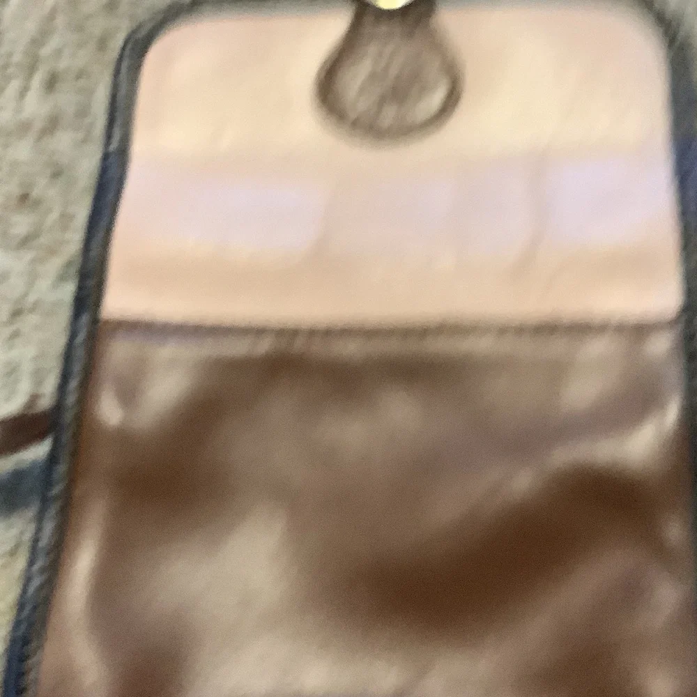 Multi Tone Leather Vera Pella Crossbody Bag in Teal, Tan & Brown,‎ made in Italy